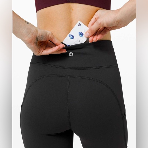 Lululemon Invigorate High-Rise Tight 25” Black Everlux Leggings Size 10 Pocket - Picture 6 of 10